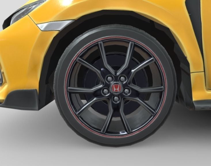 Honda Civic Type-R  Low-poly 3D model_20