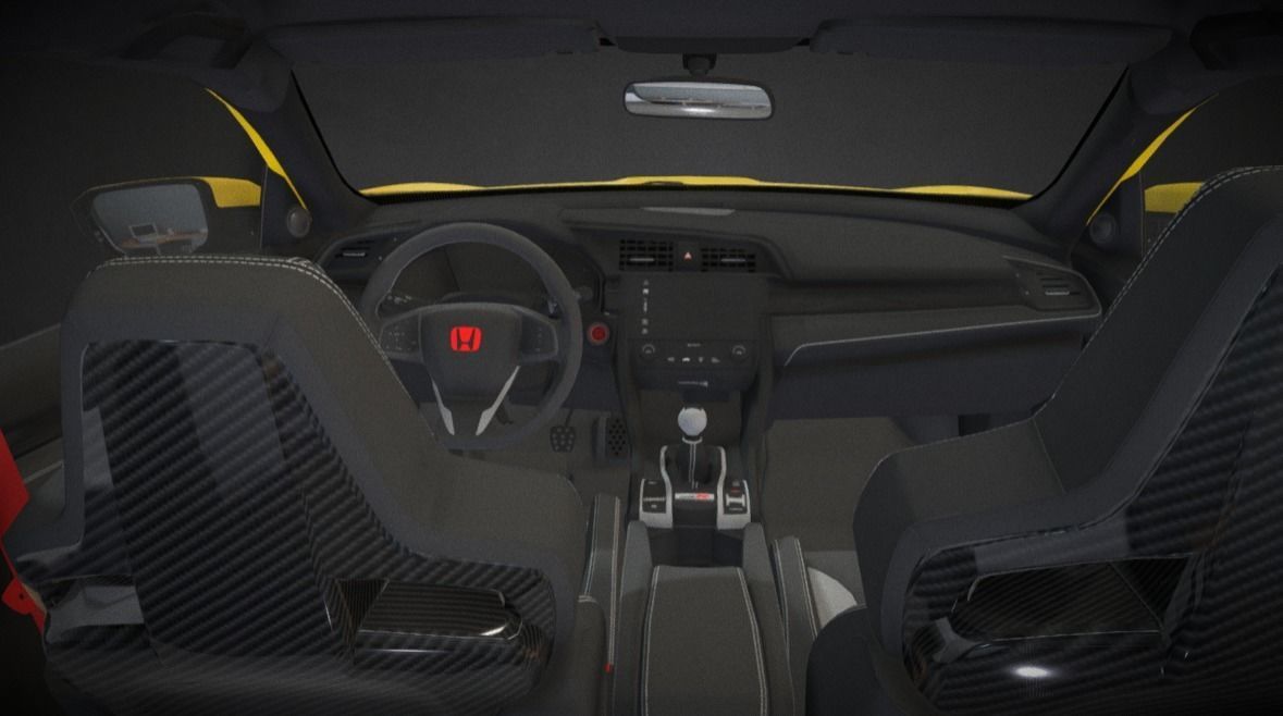 Honda Civic Type-R  Low-poly 3D model_39