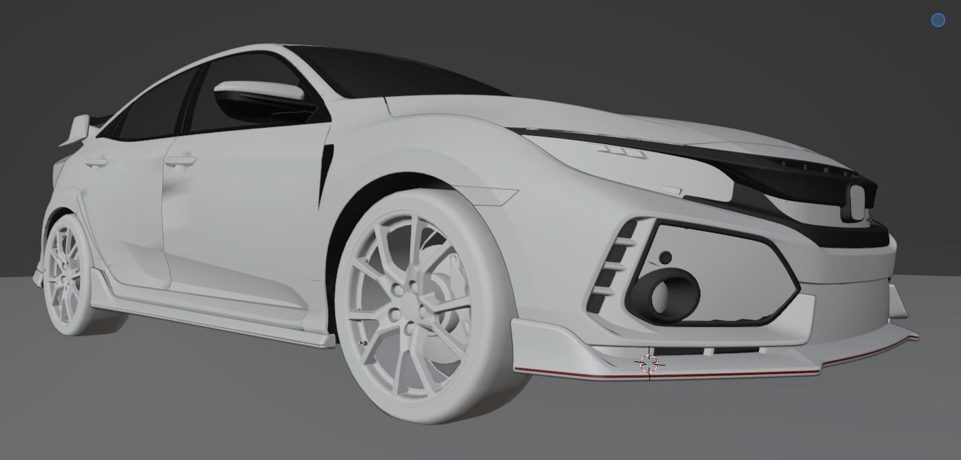 Honda Civic Type-R  Low-poly 3D model_58