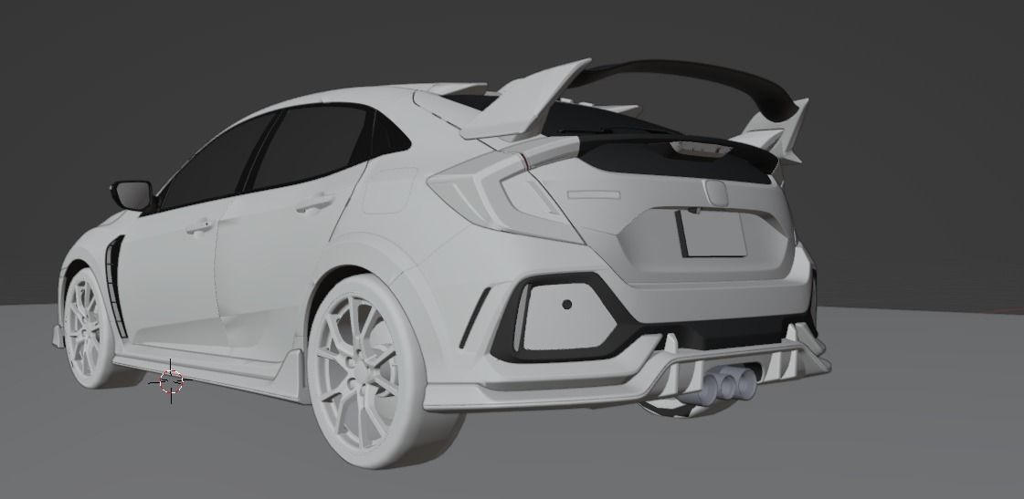 Honda Civic Type-R  Low-poly 3D model_51