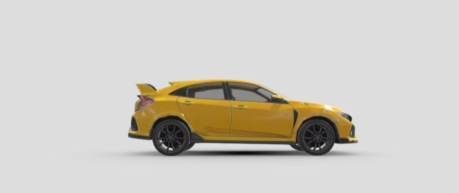 Honda Civic Type-R  Low-poly 3D model_17