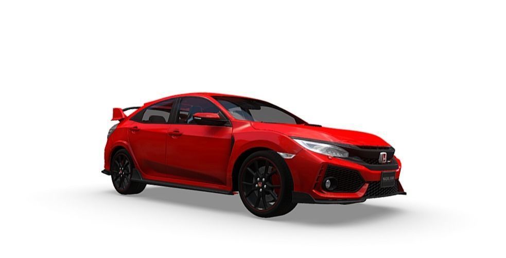 Honda Civic Type-R  Low-poly 3D model_42