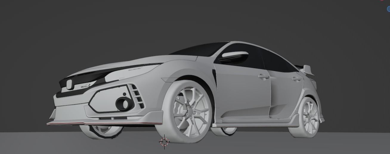 Honda Civic Type-R  Low-poly 3D model_56
