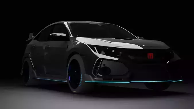 Honda Civic Type-R  Low-poly 3D model