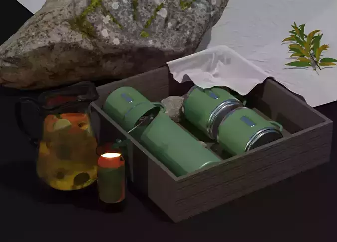 tea cup for traveling with style and keep tea hot Low-poly 3D model