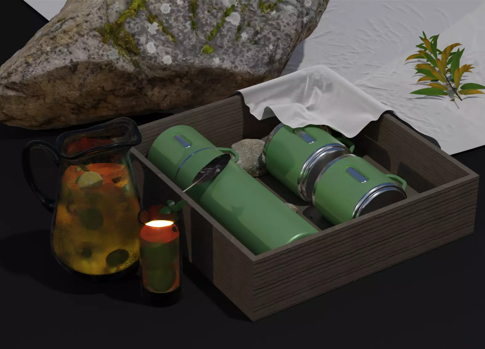 tea cup for traveling with style and keep tea hot Low-poly 3D model_0