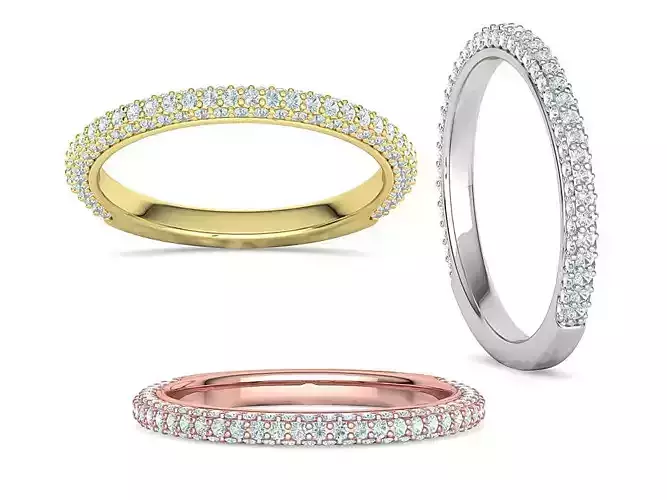 Isabella Eternity Diamond Band ring 3dprint jewelry 3D print model