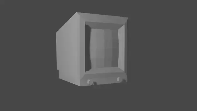 low poly retro tv 