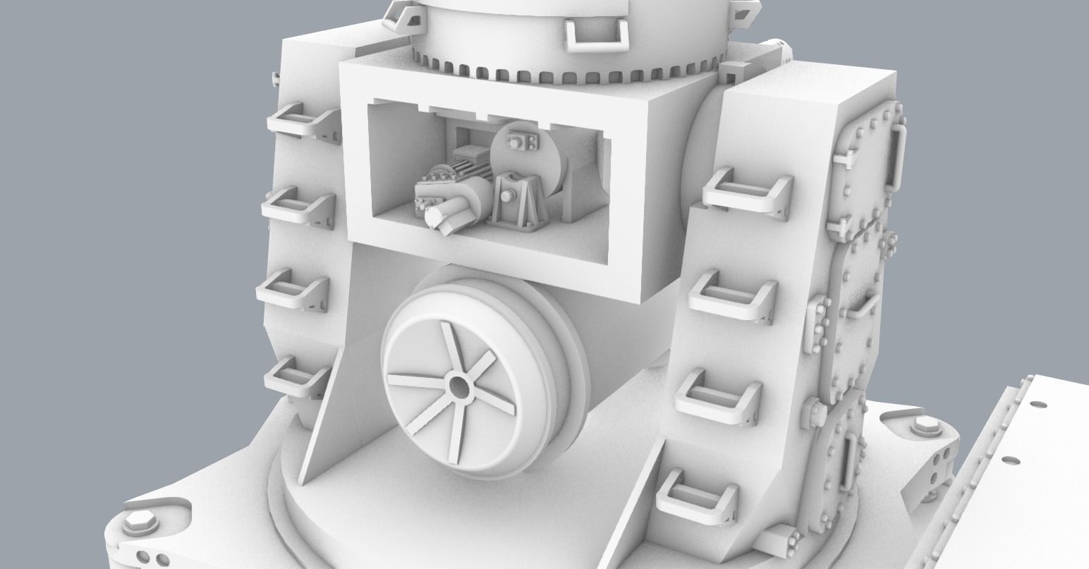 Phalanx CIWS 3D Model Low-poly 3D model_3