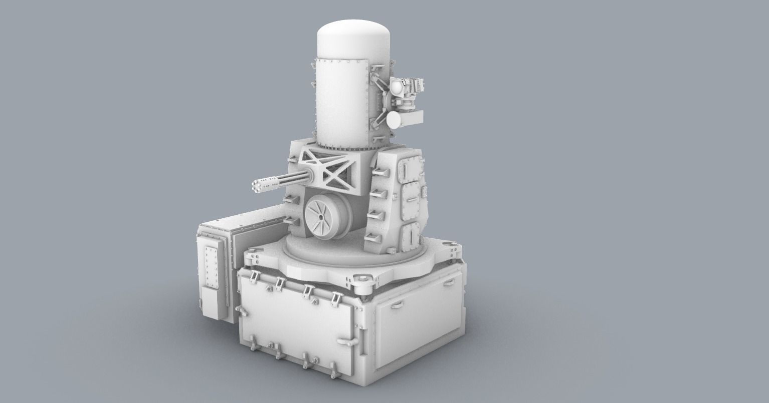 Phalanx CIWS 3D Model Low-poly 3D model_4