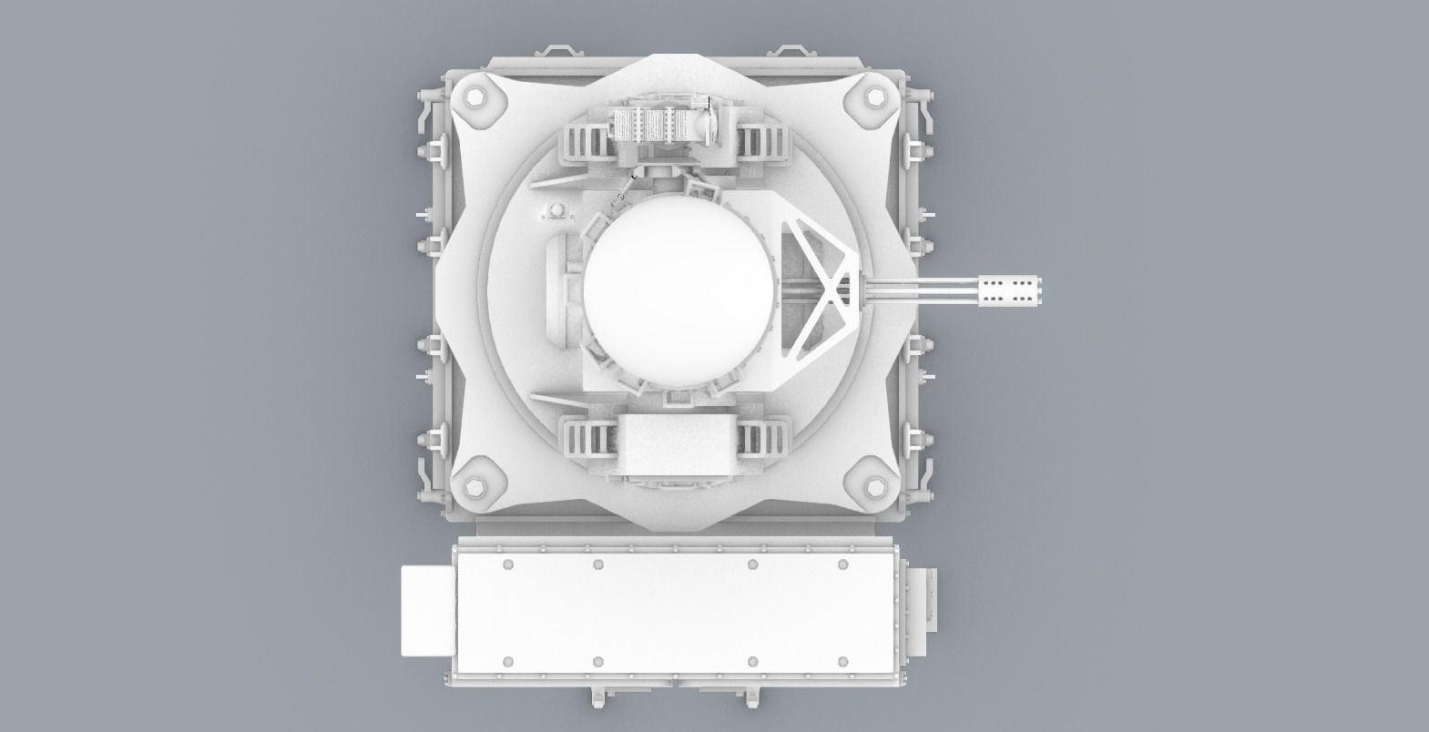 Phalanx CIWS 3D Model Low-poly 3D model_2