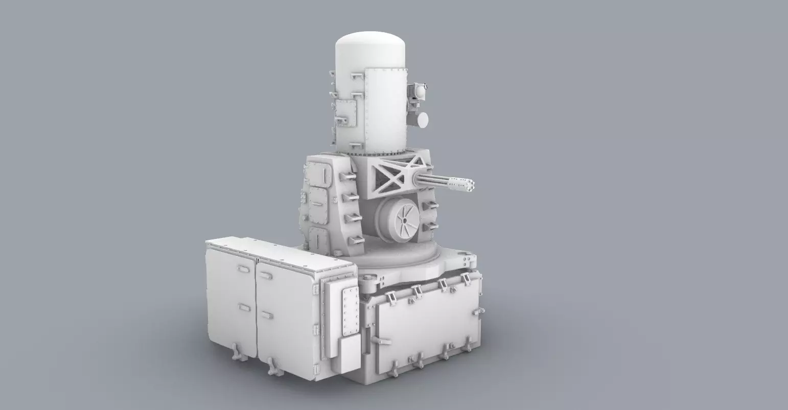 Phalanx CIWS 3D Model Low-poly 3D model_0