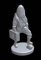 5 different hazmat pandemic miniatures 3D print small print  3D print model