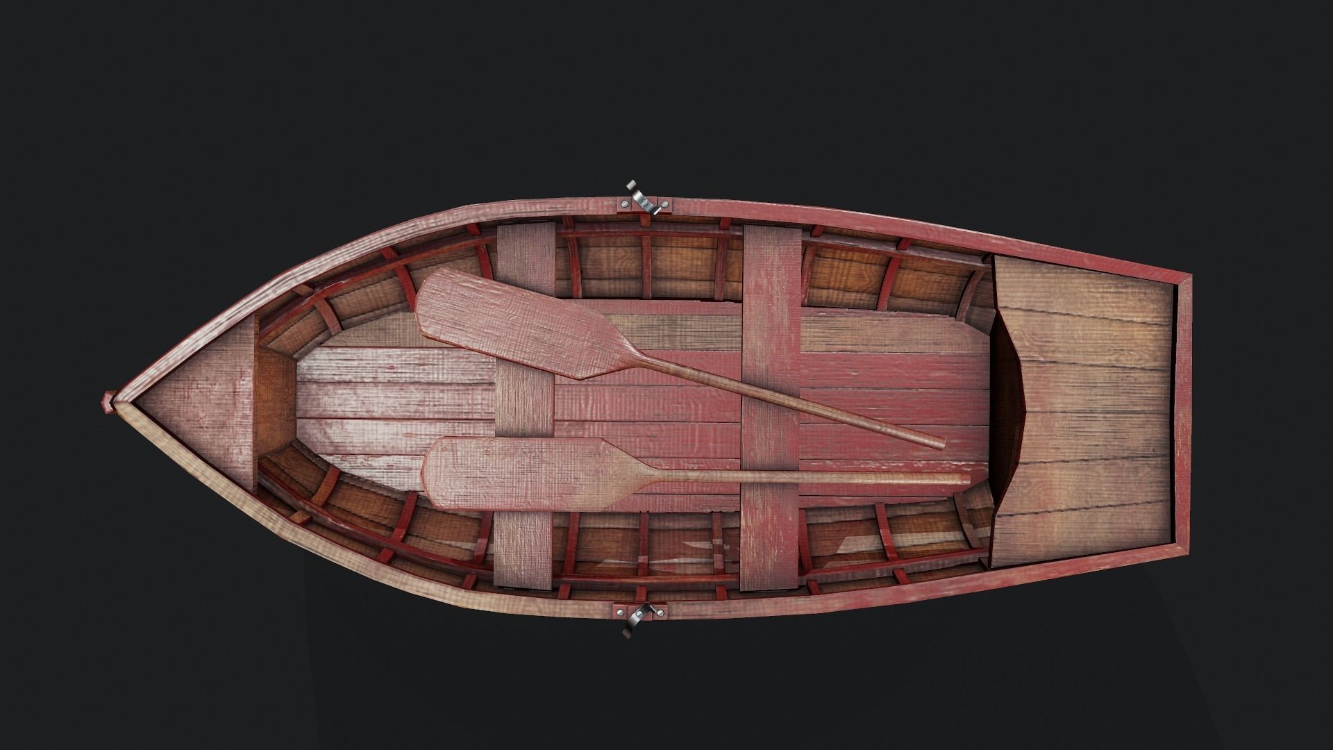 Wood Boat - Tutorial Included Low-poly 3D model_6