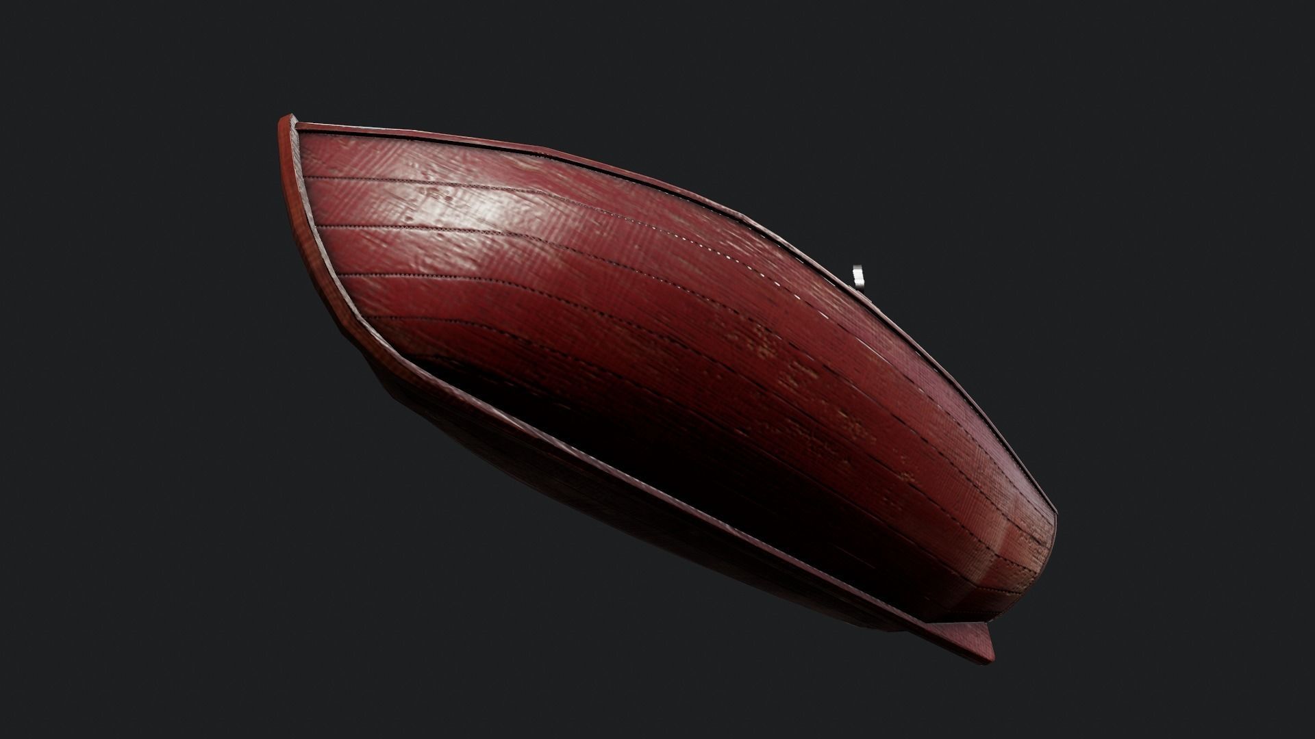 Wood Boat - Tutorial Included Low-poly 3D model_8