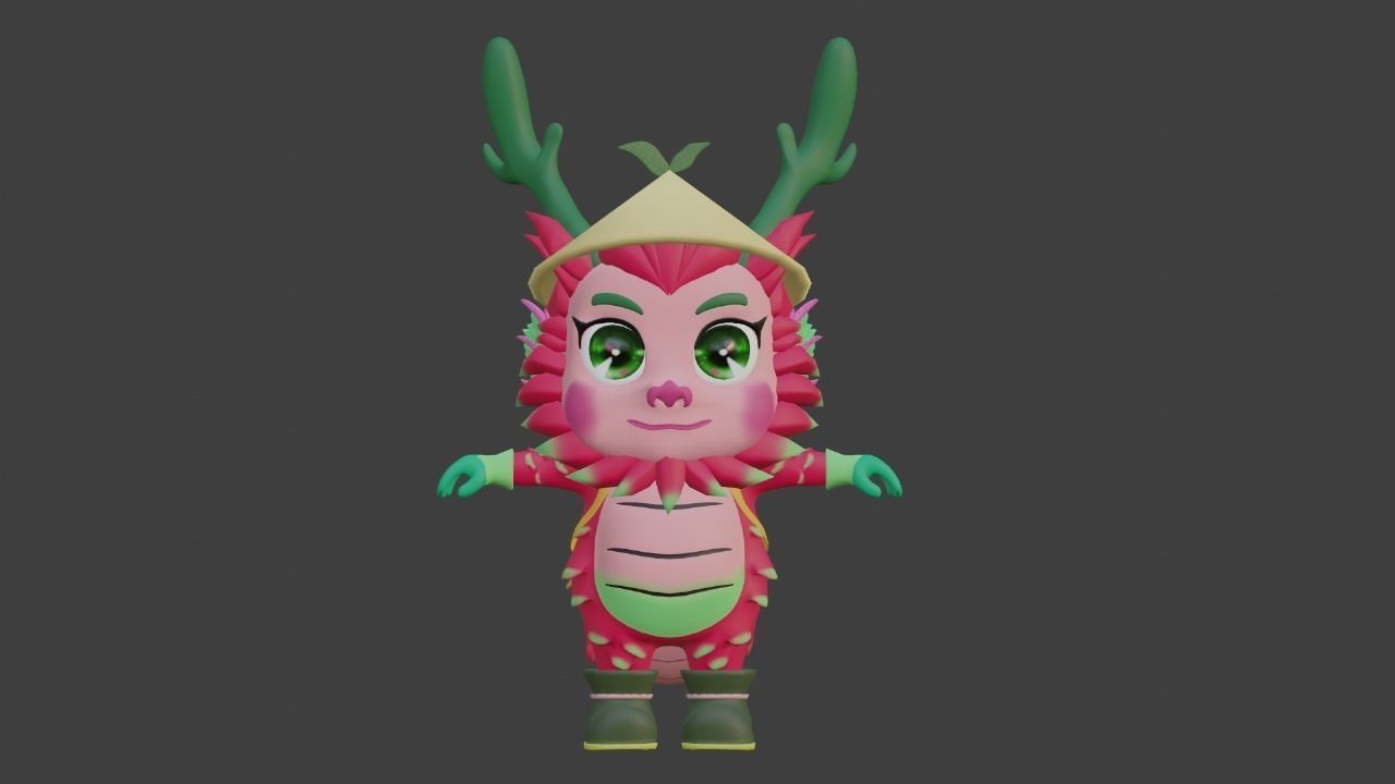 VRChat and vtubing model Low-poly 3D model_3