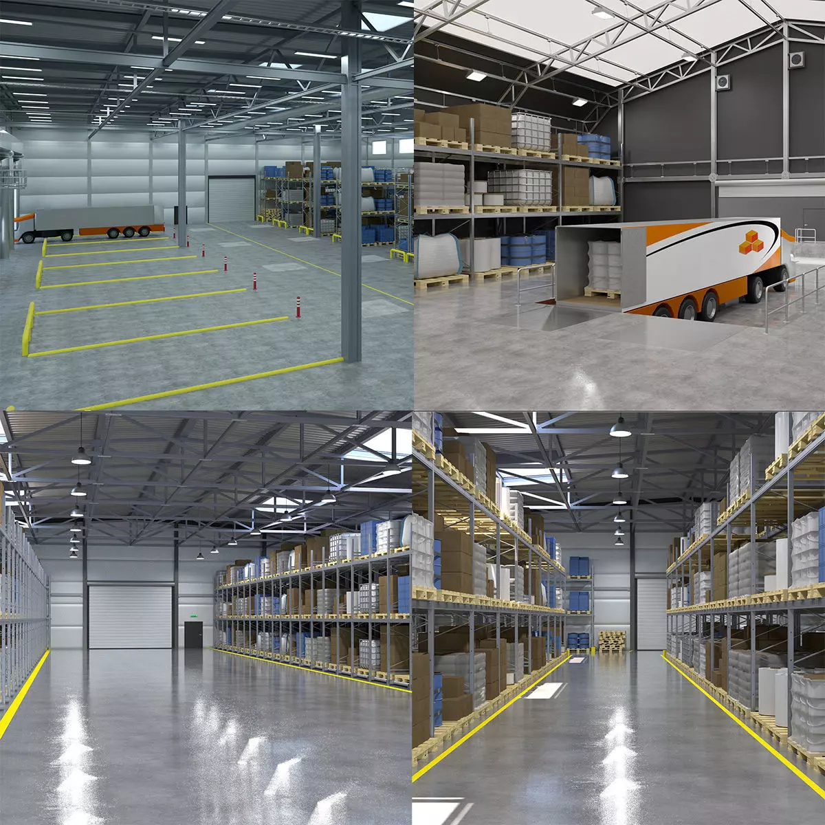 Warehouses Pack 3D model_0