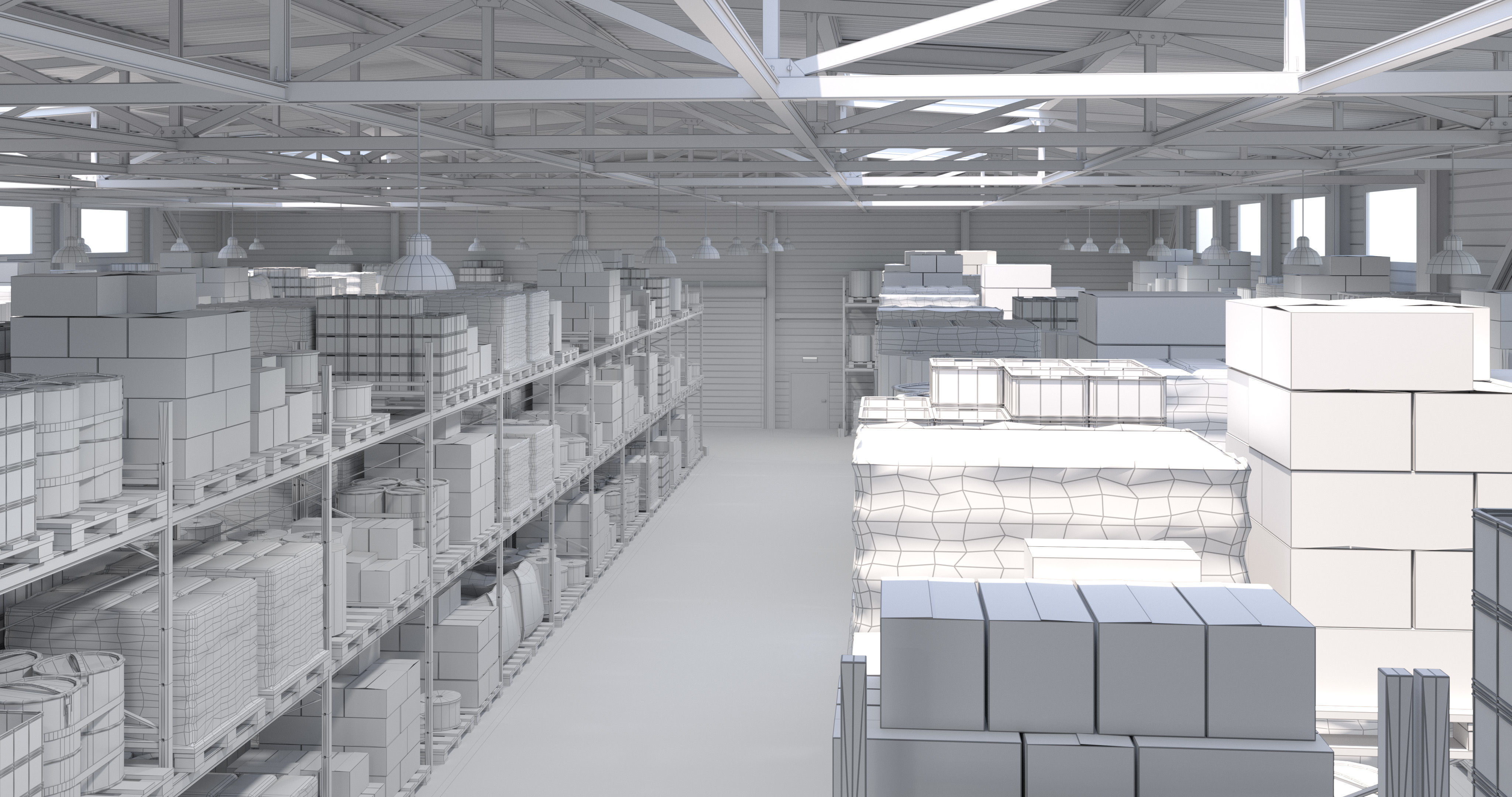 Warehouses Pack 3D model_8