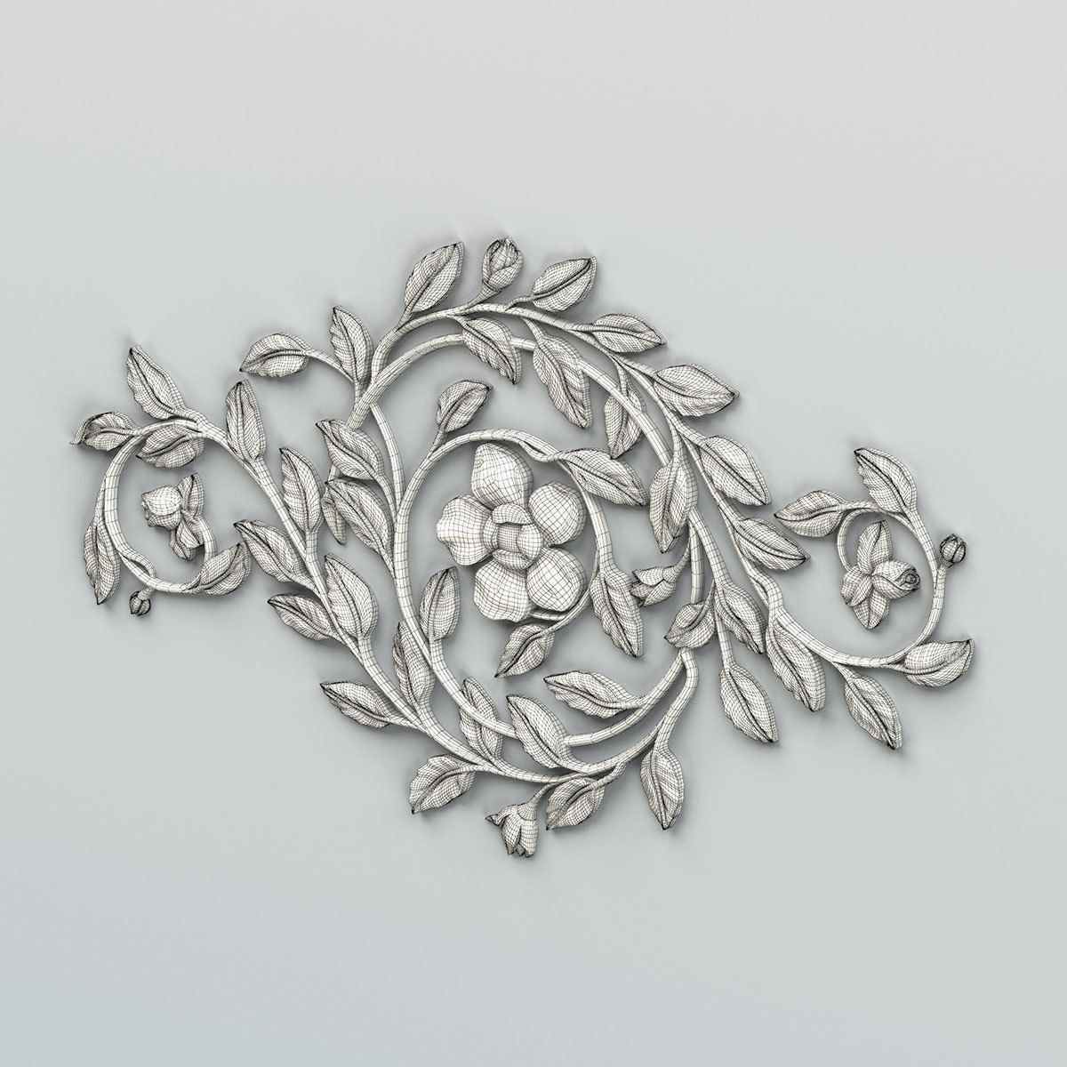 Carved decor central 039 3D model_6