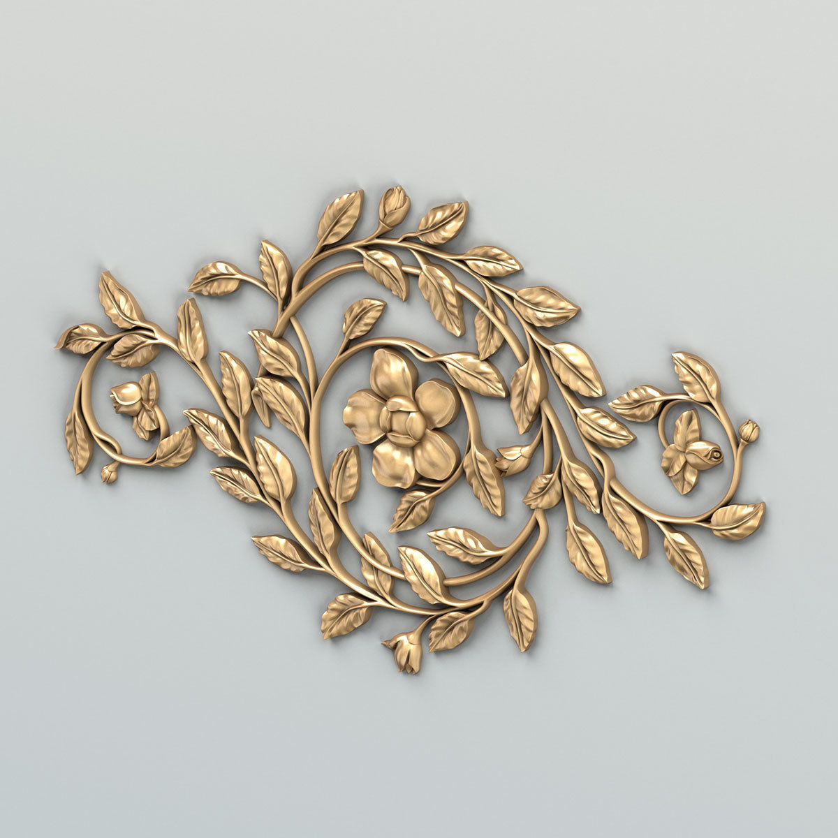Carved decor central 039 3D model_2