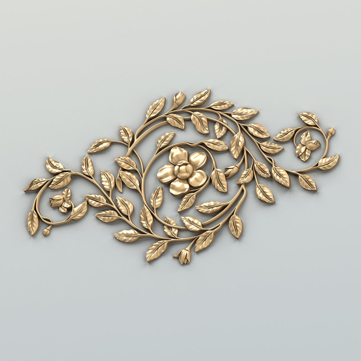 Carved decor central 039 3D model_4