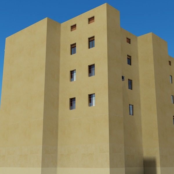 Building in middle east Low-poly 3D model_11