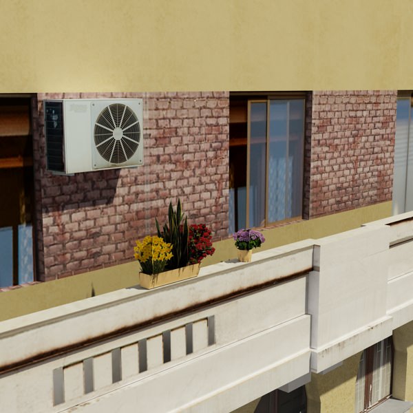 Building in middle east Low-poly 3D model_8