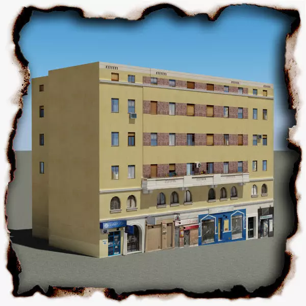 Building in middle east Low-poly 3D model_0