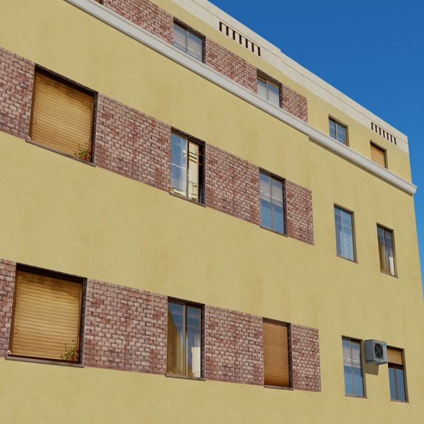 Building in middle east Low-poly 3D model_9