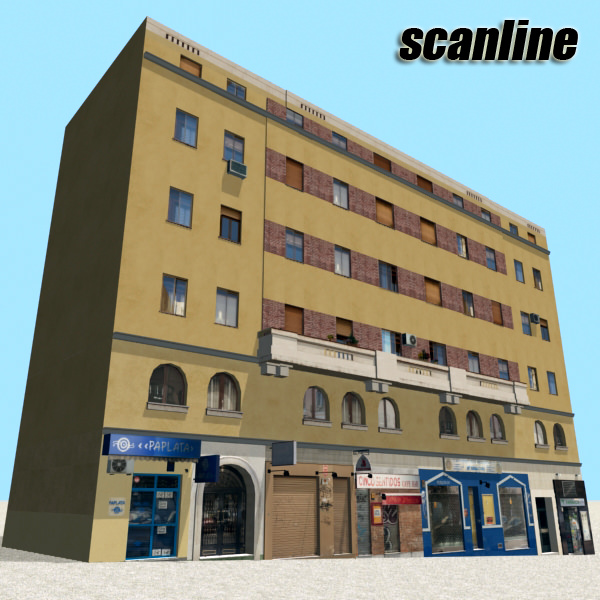 Building in middle east Low-poly 3D model_12