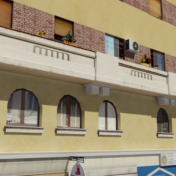 Building in middle east Low-poly 3D model_7