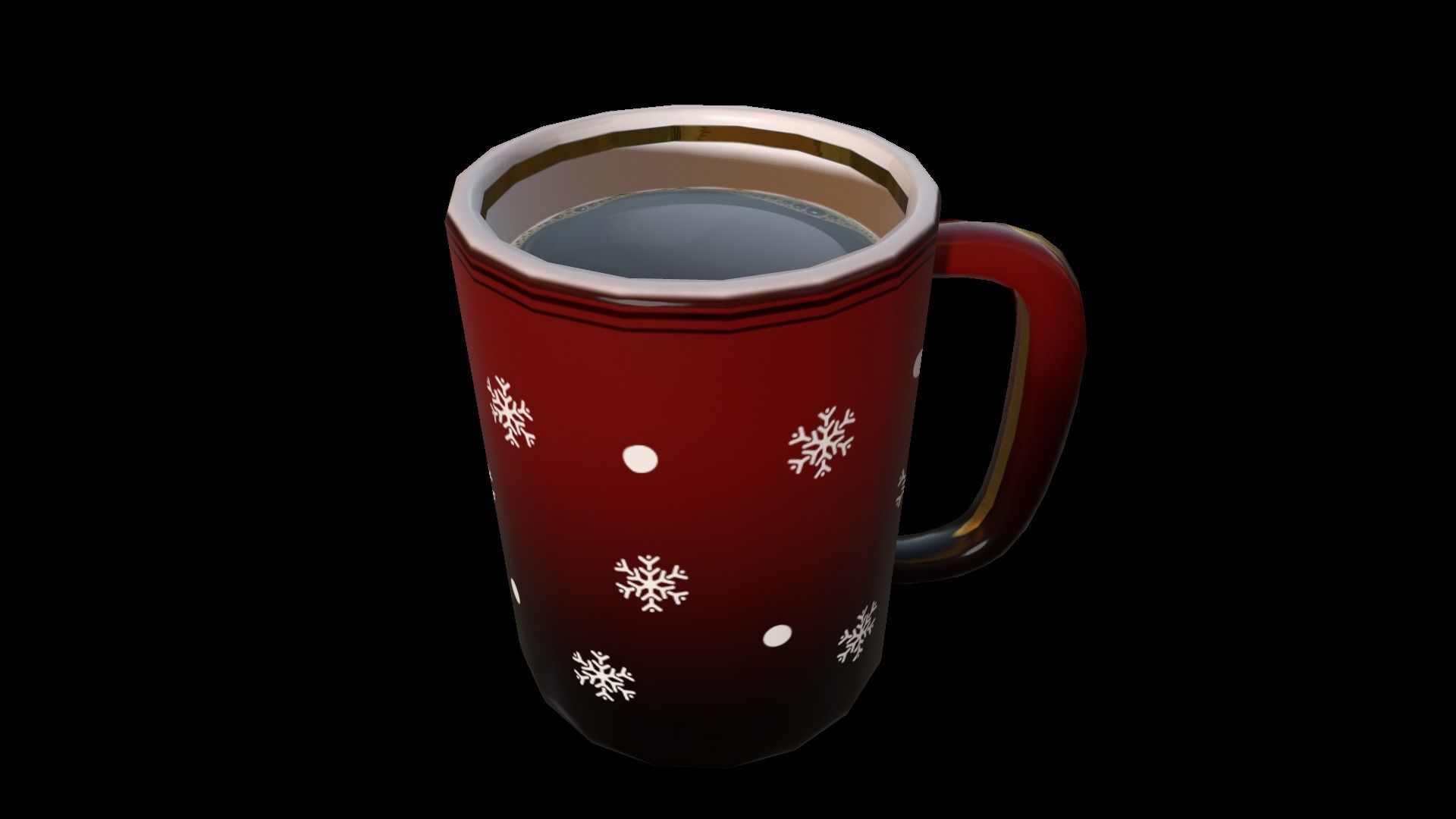 Christmas Living Room Low-poly 3D model_107