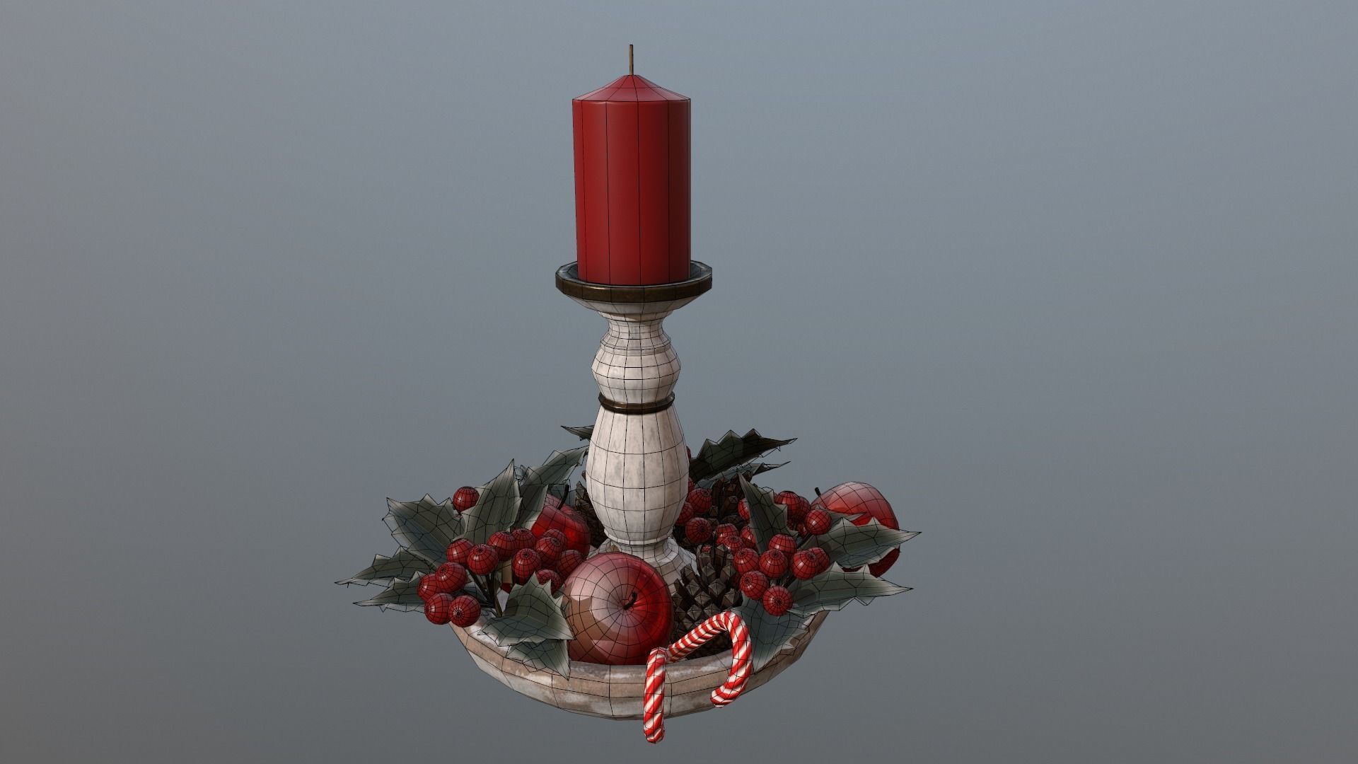 Christmas Living Room Low-poly 3D model_94