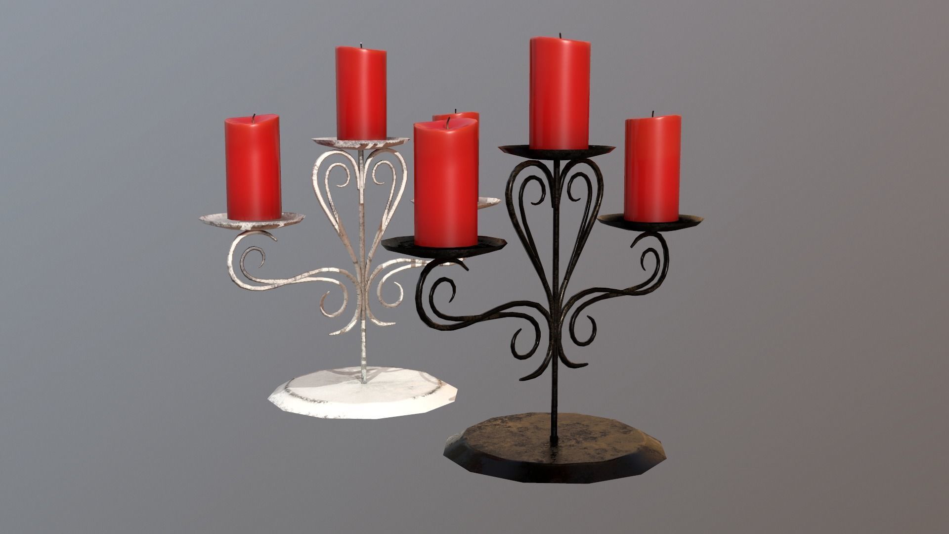 Christmas Living Room Low-poly 3D model_95