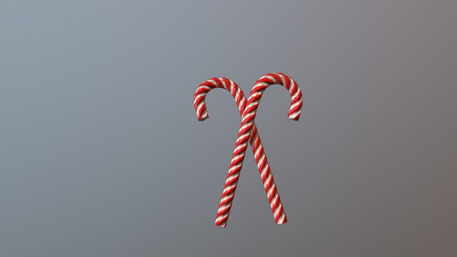 Christmas Living Room Low-poly 3D model_98