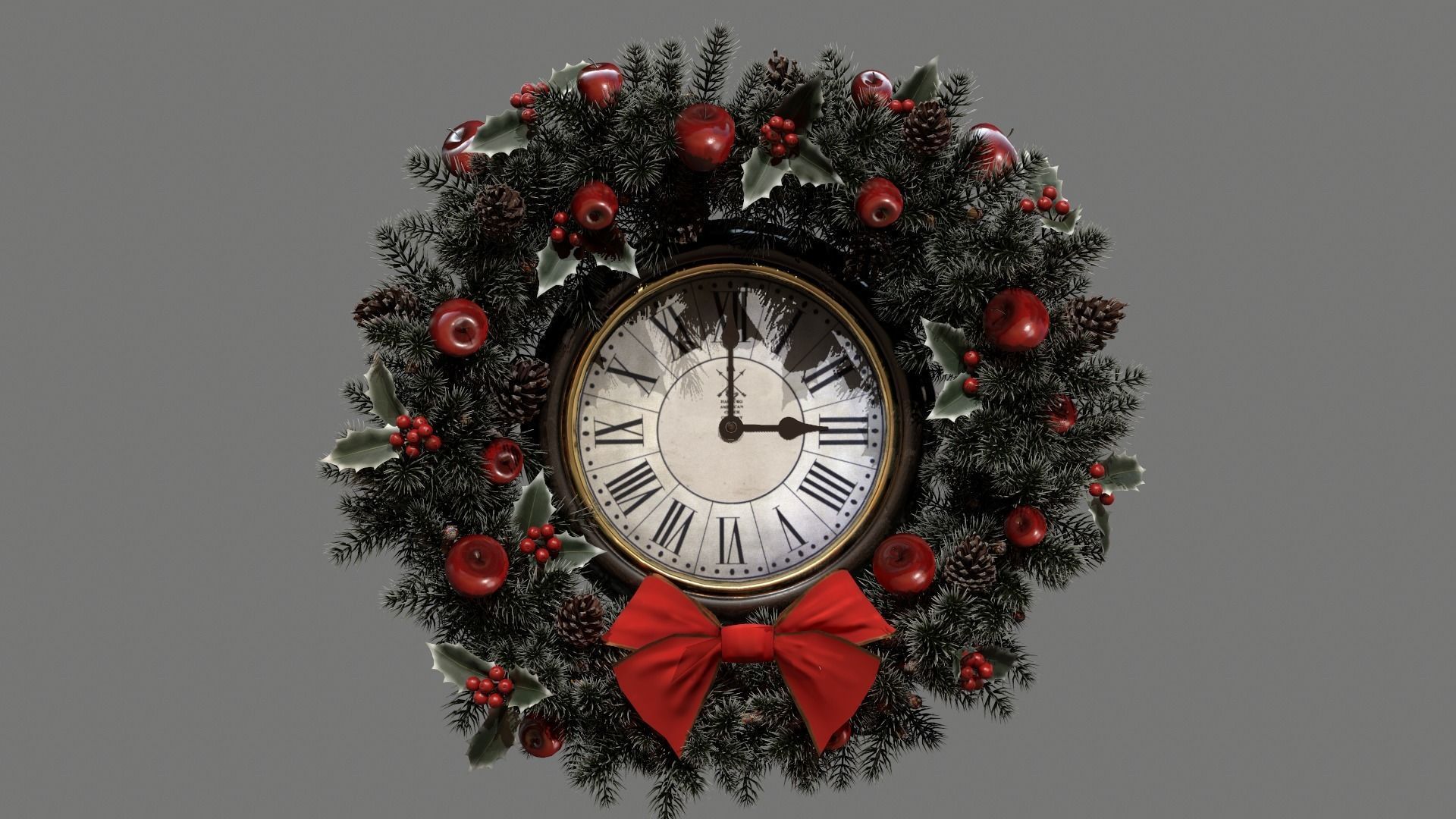 Christmas Living Room Low-poly 3D model_115