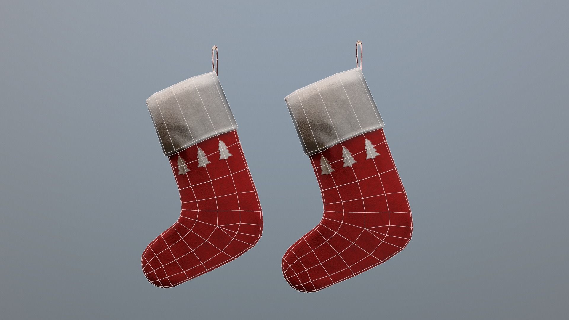 Christmas Living Room Low-poly 3D model_102