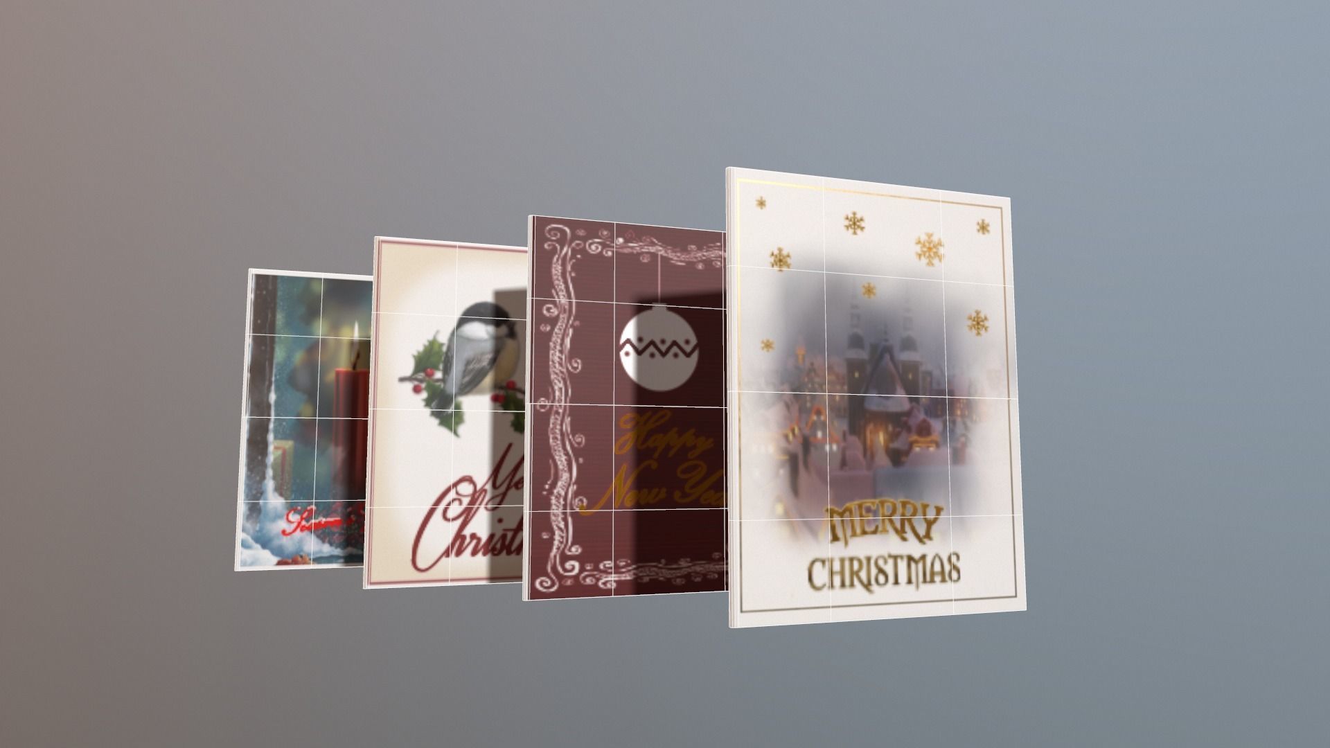 Christmas Living Room Low-poly 3D model_106