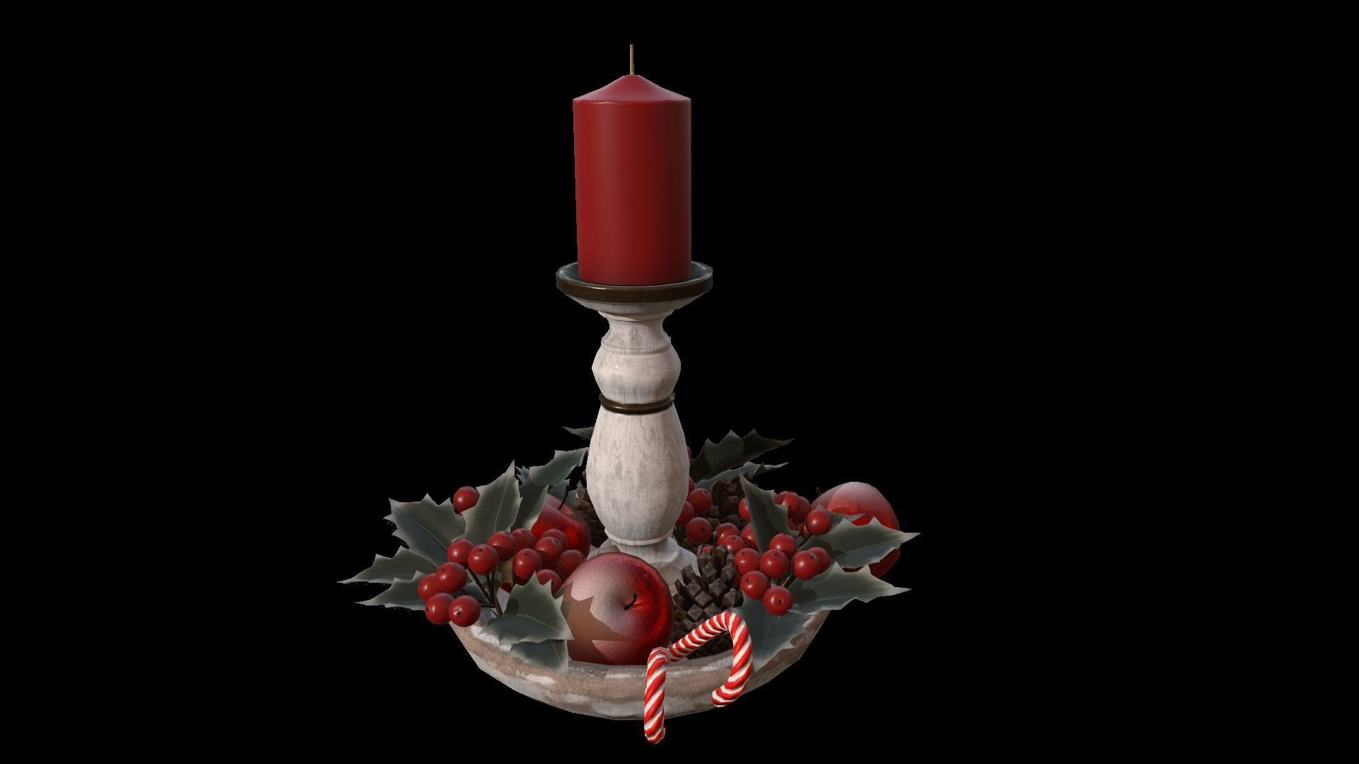 Christmas Living Room Low-poly 3D model_93