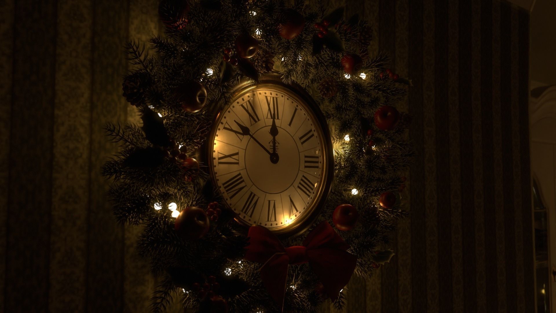 Christmas Living Room Low-poly 3D model_51