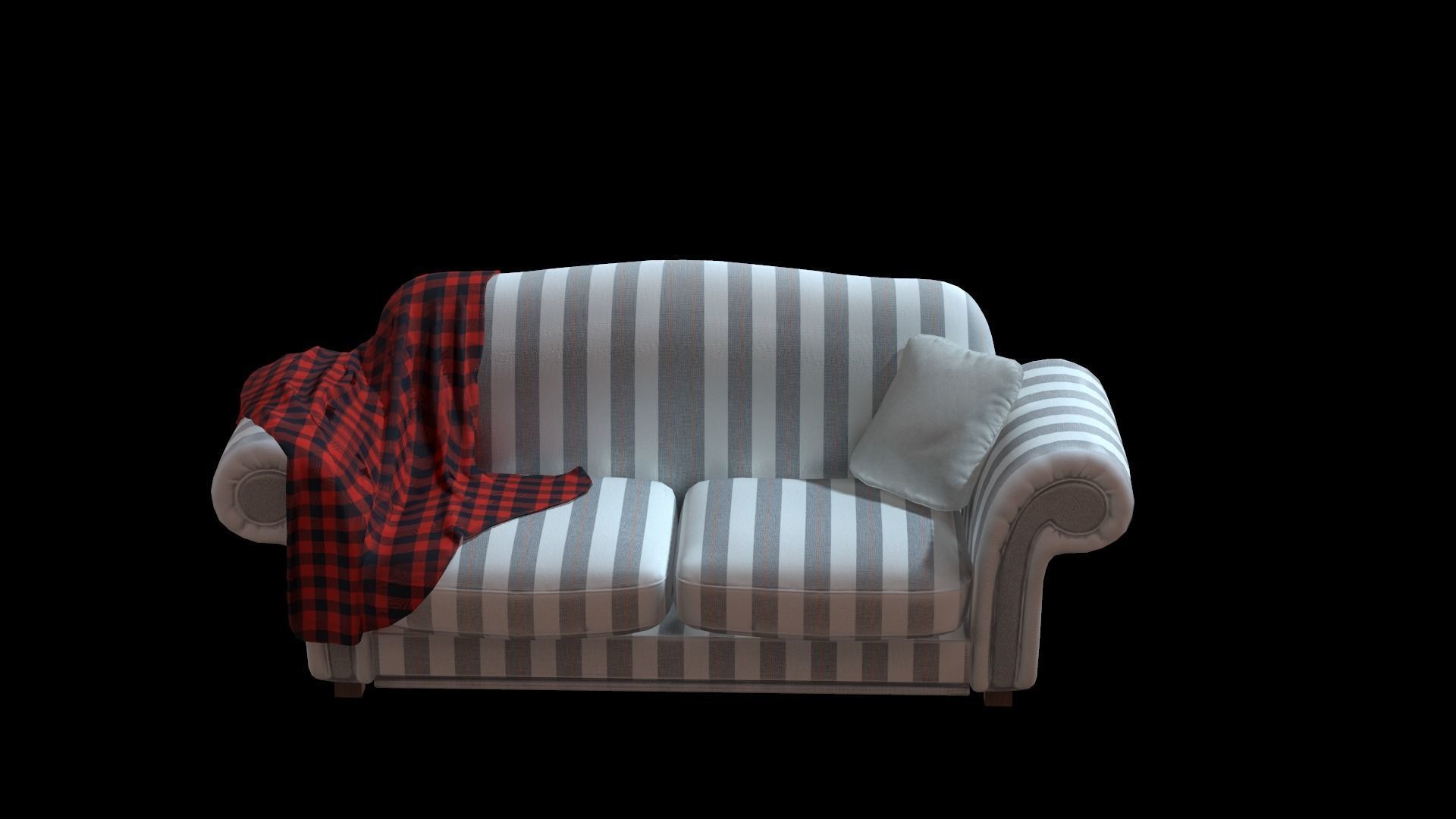 Christmas Living Room Low-poly 3D model_124