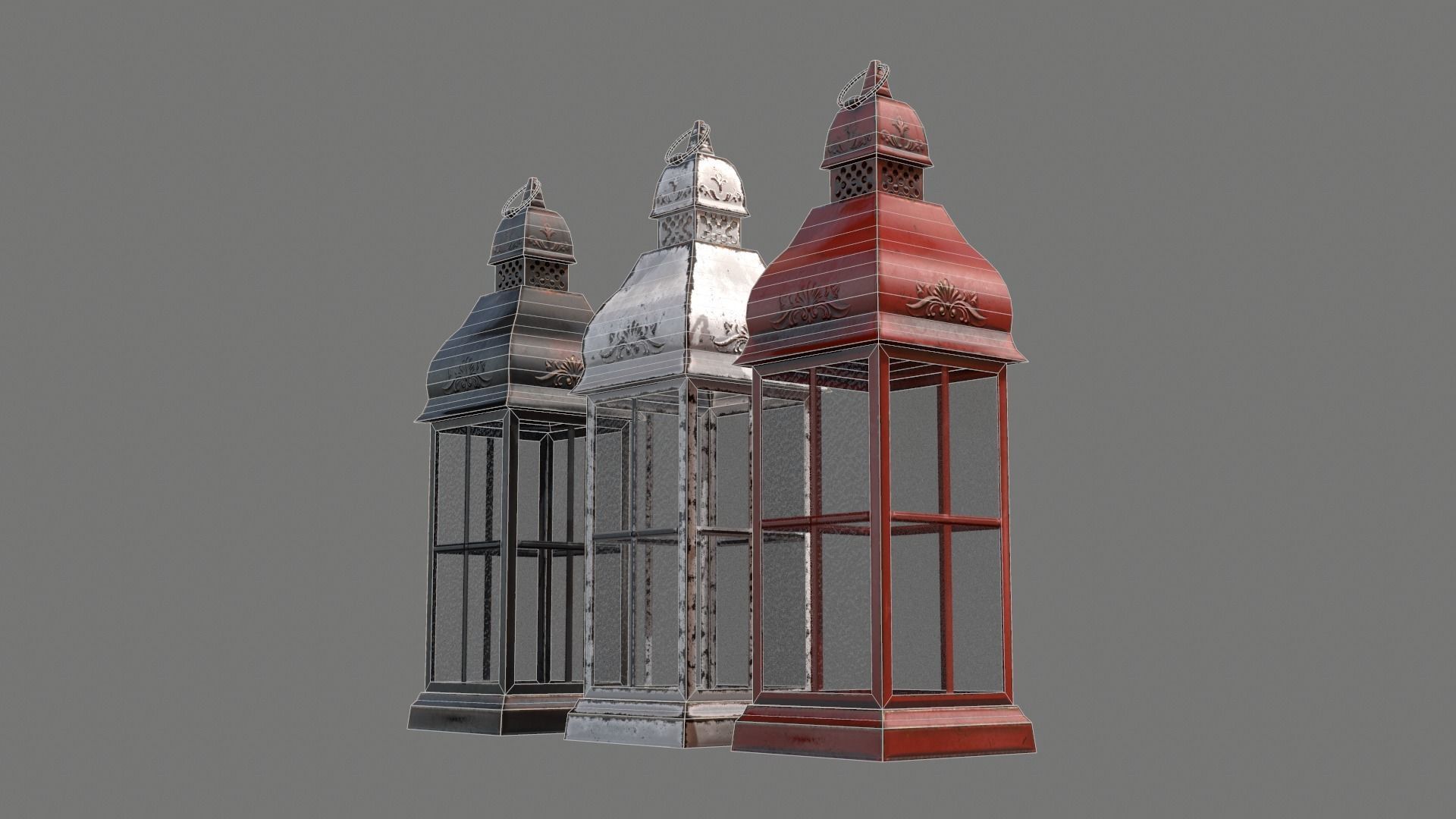 Christmas Living Room Low-poly 3D model_78