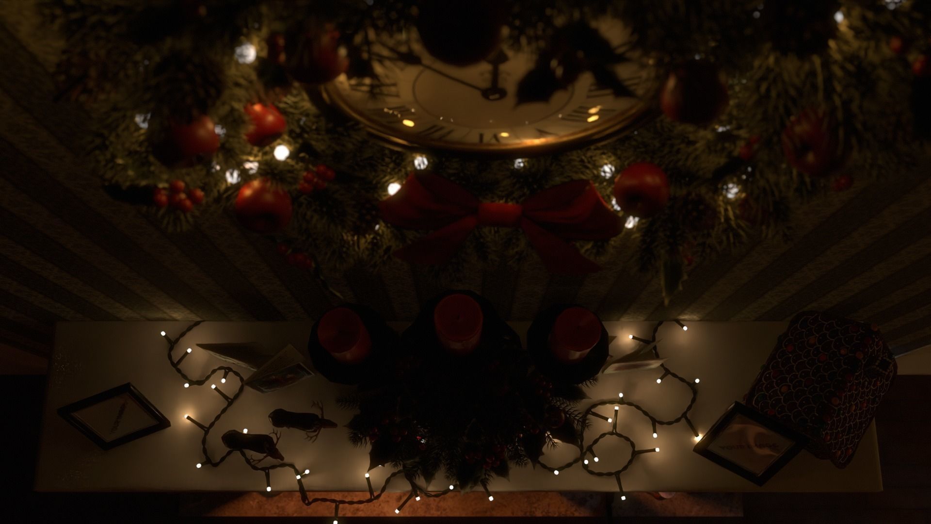 Christmas Living Room Low-poly 3D model_54