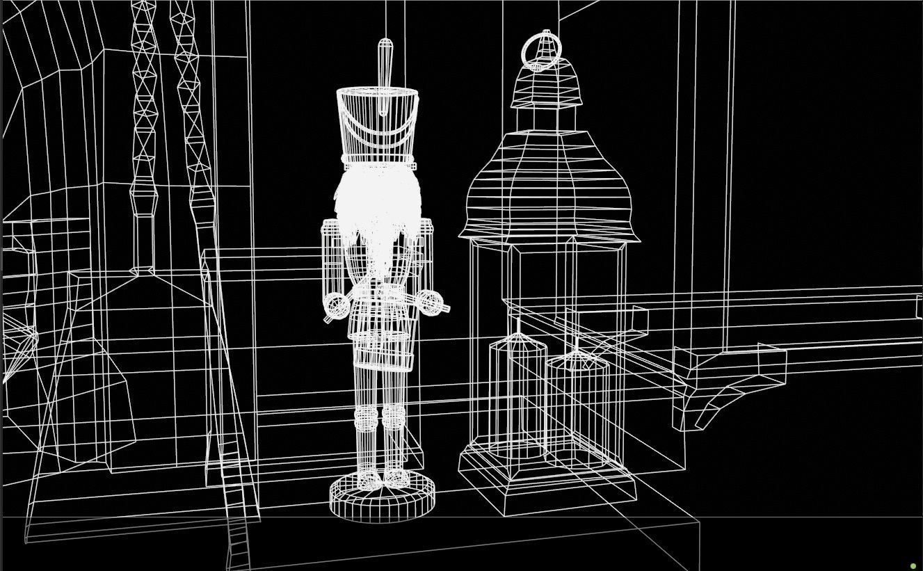 Christmas Living Room Low-poly 3D model_130