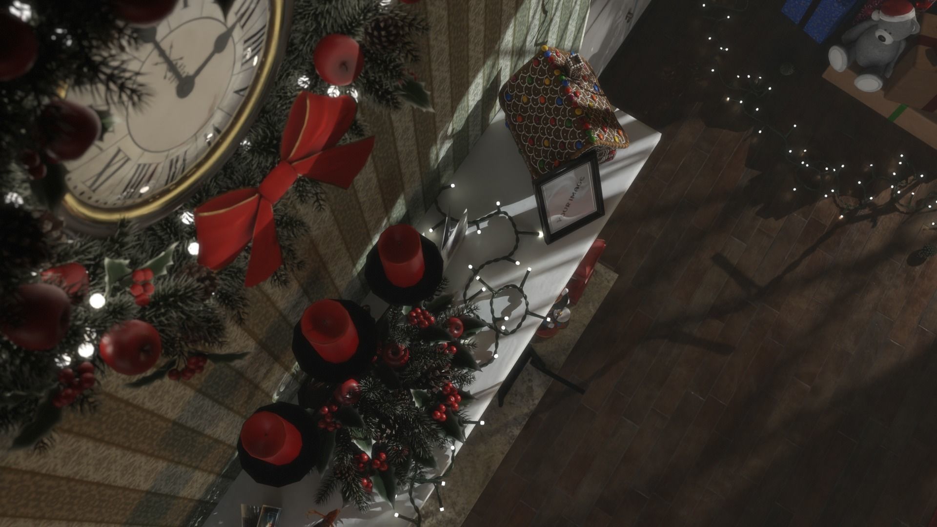 Christmas Living Room Low-poly 3D model_9