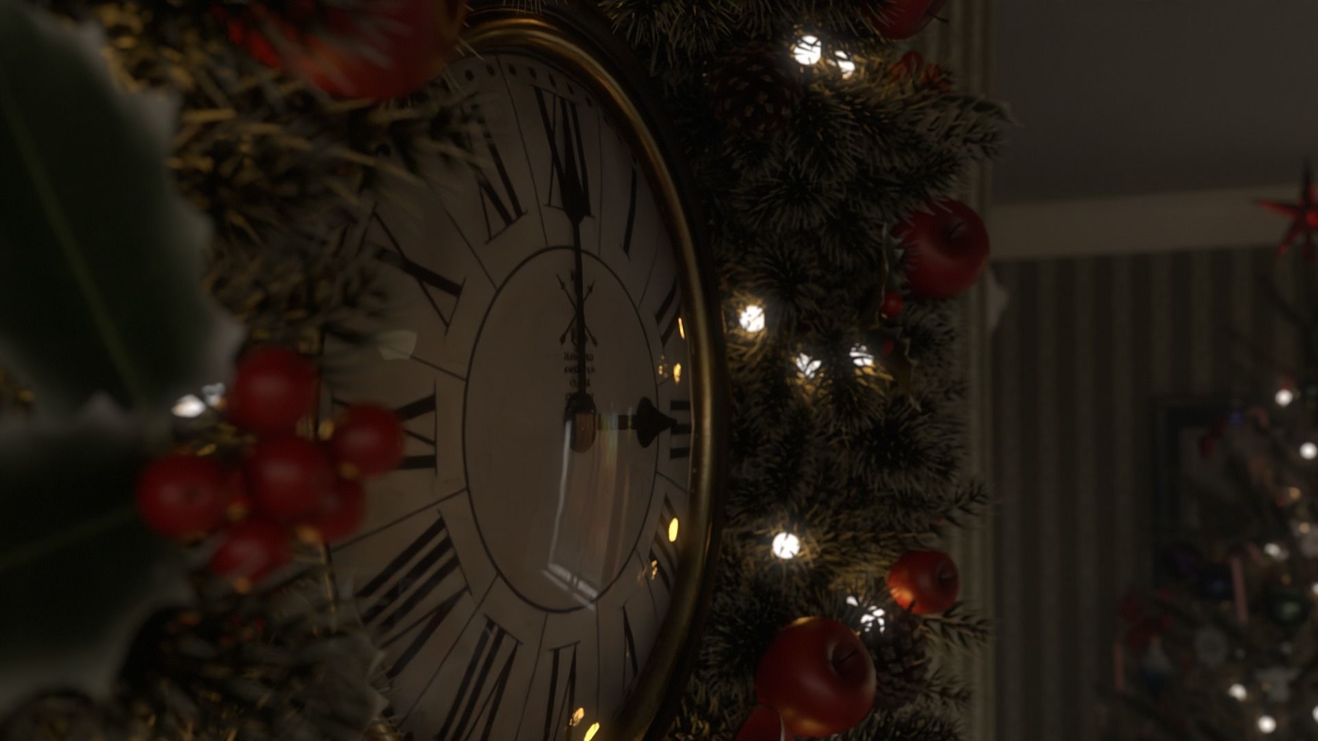 Christmas Living Room Low-poly 3D model_15