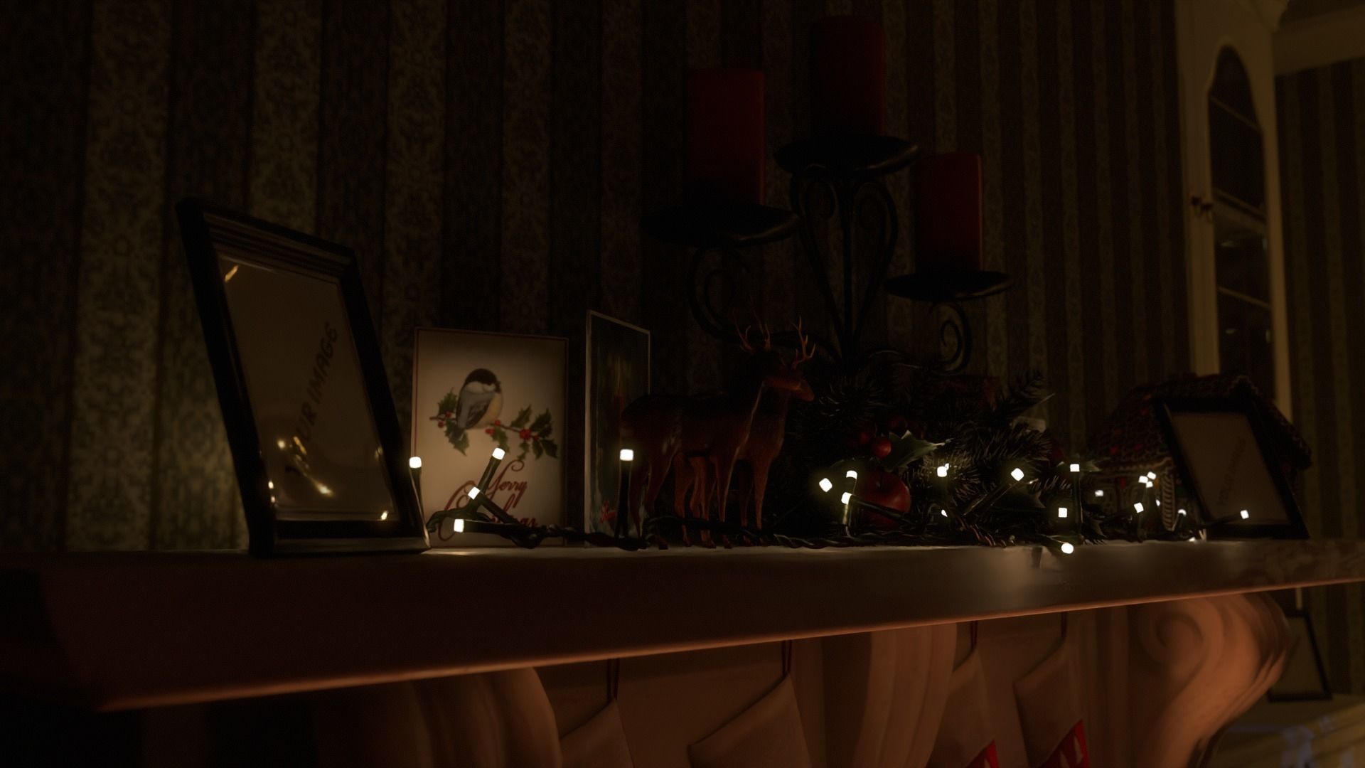 Christmas Living Room Low-poly 3D model_55