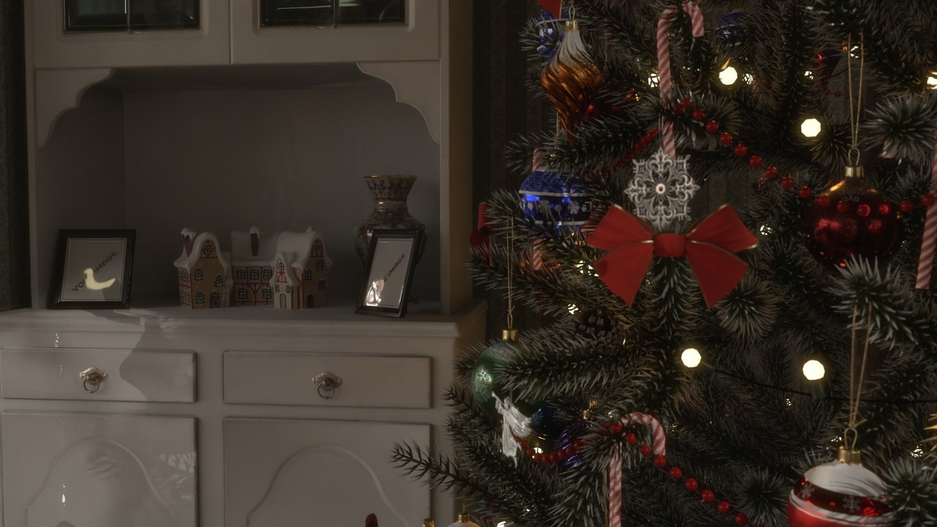 Christmas Living Room Low-poly 3D model_23