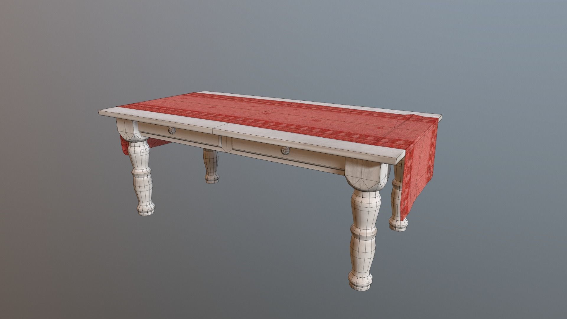 Christmas Living Room Low-poly 3D model_112