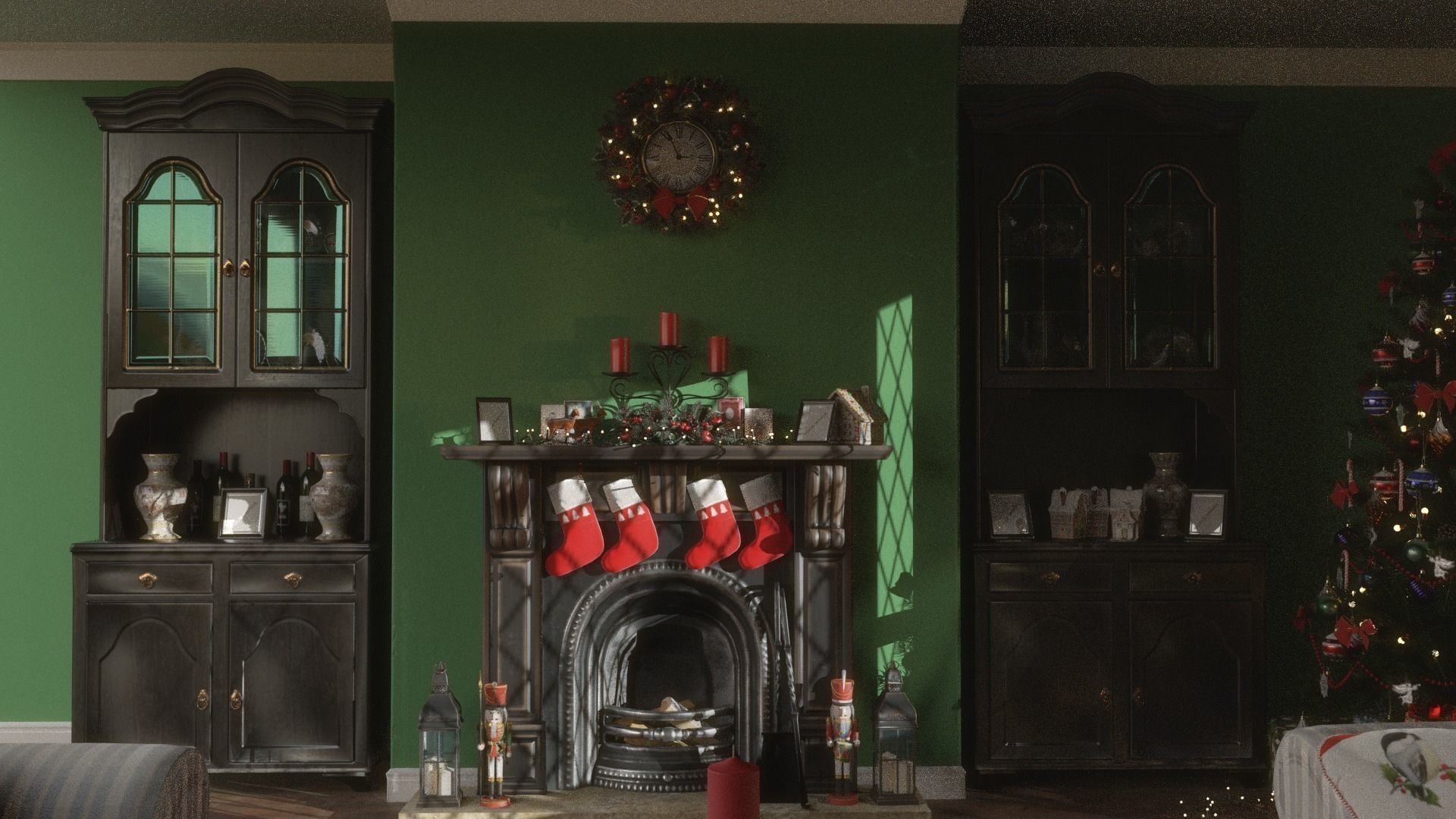 Christmas Living Room Low-poly 3D model_62